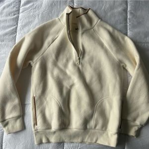 Madewell sweater. Better fleece half-zip.